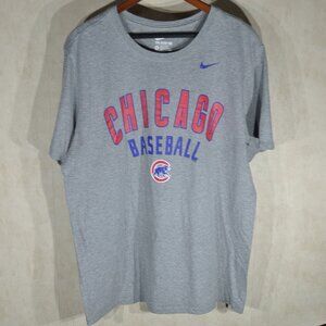 Men's Nike MLB Chicago Cub's Tee Shirt Grey - Size XL